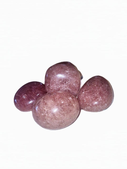 Strawberry quartz tumbles