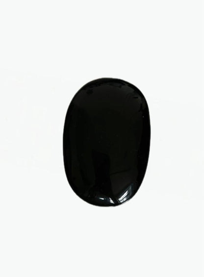 Obsidian palm stones