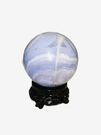 Blue lace agate sphere